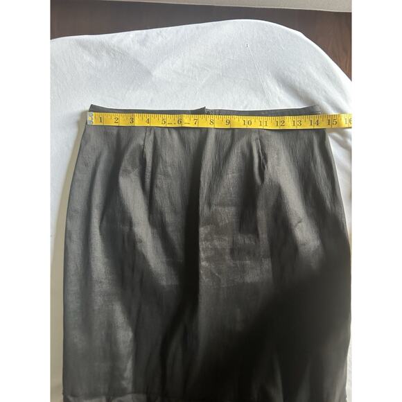 Tadashi Shoji Collection Flutter Taffeta Maxi Skirt Womens Size 8 Black Formal - Picture 6 of 8